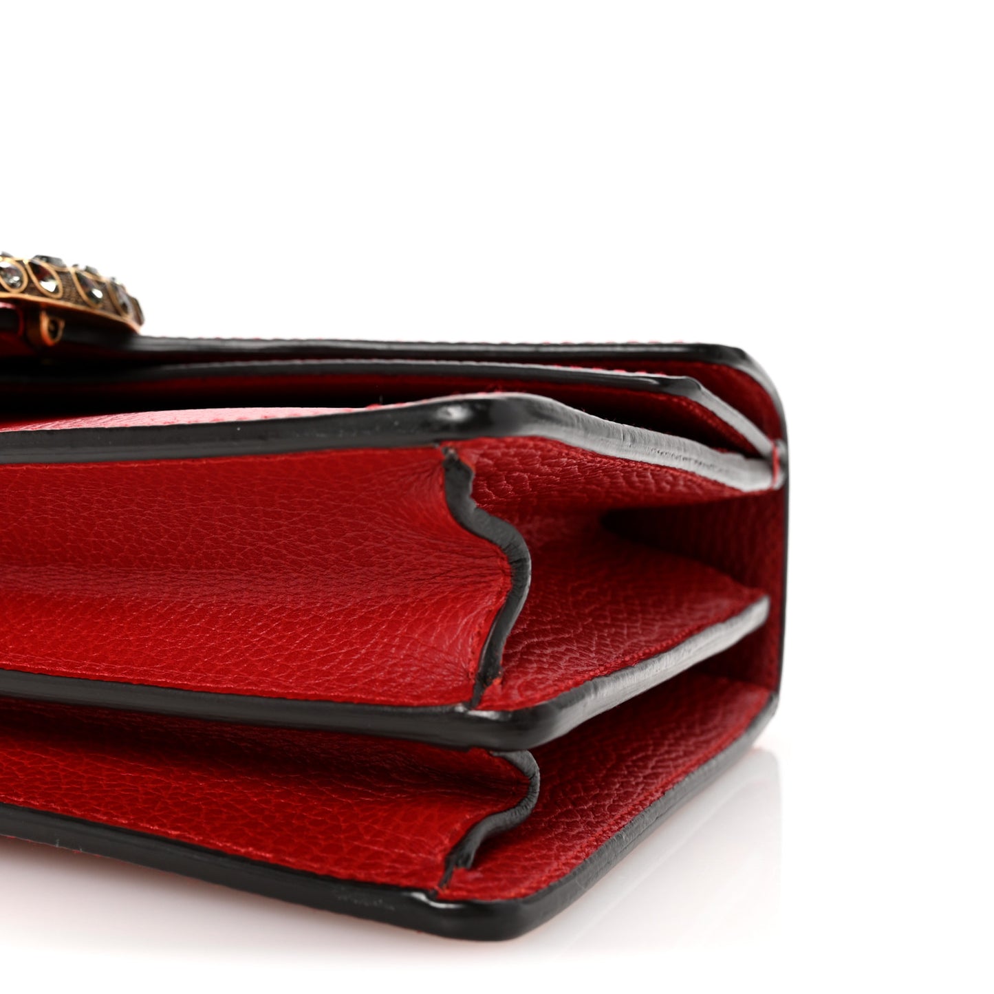 Dollar Calfskin Swarovski Crystal Small Dionysus Shoulder Bag Hibiscus Red