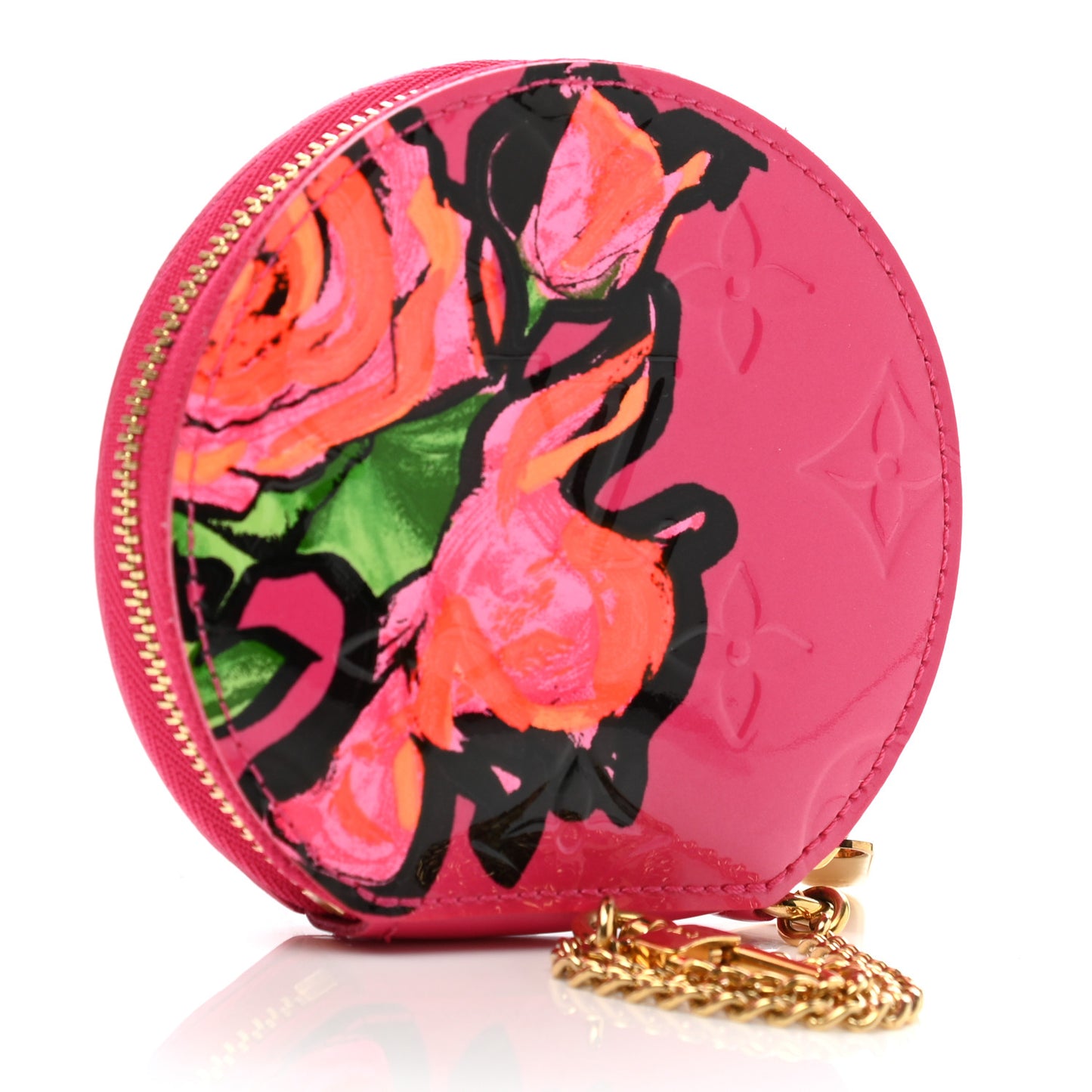 Vernis Roses Chapeau Coin Purse Rose Pop
