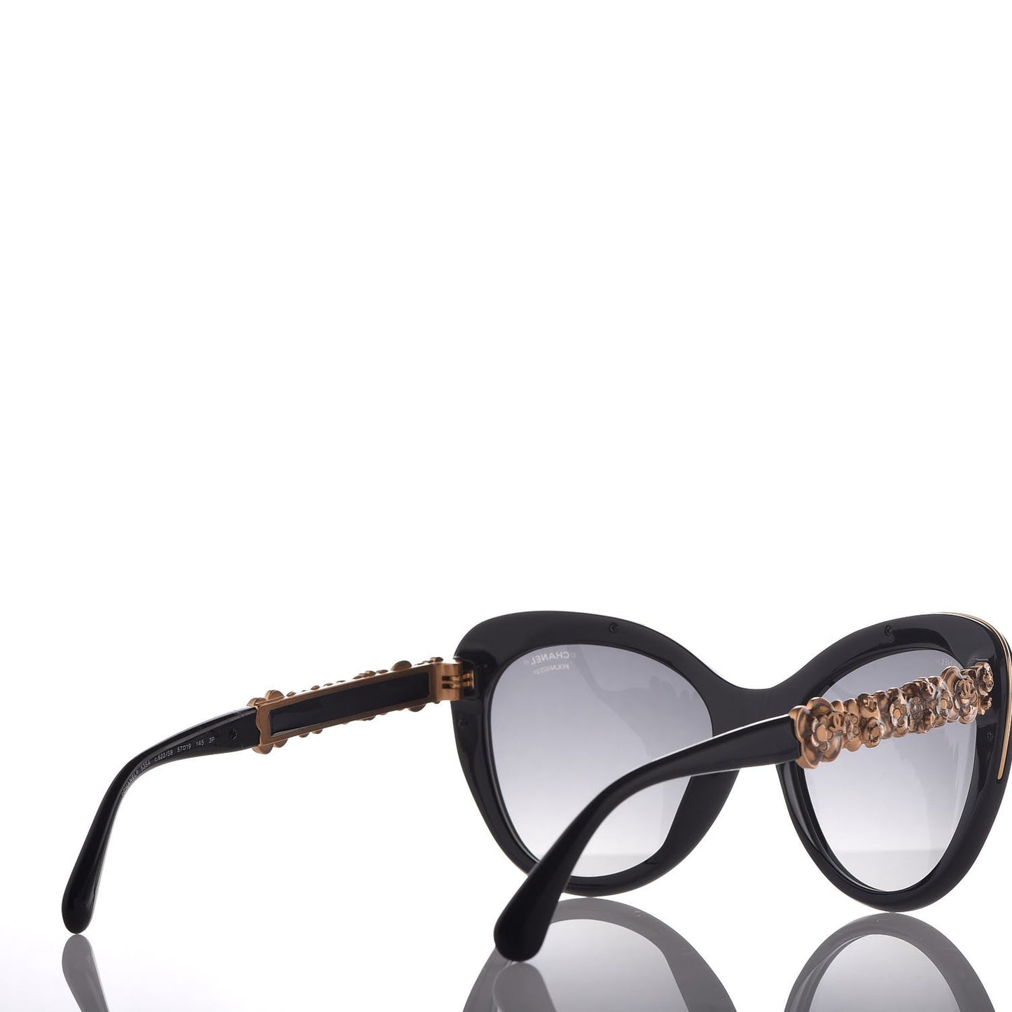 Polarized Bijou Cat Eye Sunglasses 5354 Black