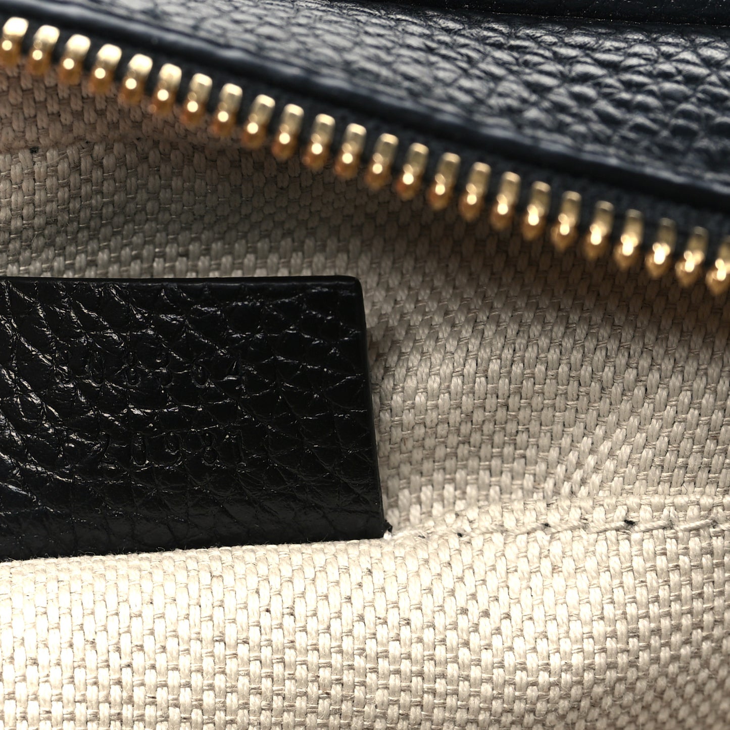 Pebbled Calfskin Small Soho Disco Bag Black