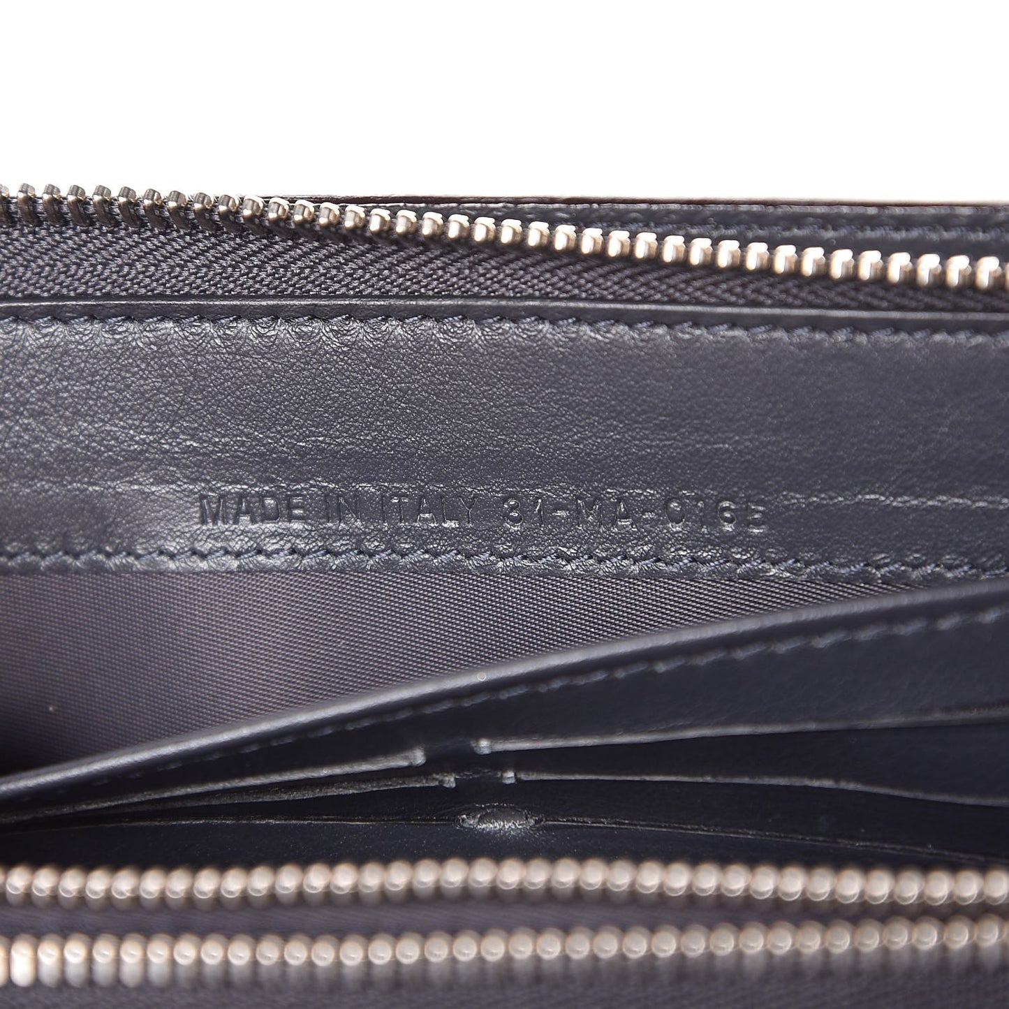 Metallic Bullcalf Diorissimo Voyageur Wallet Silver