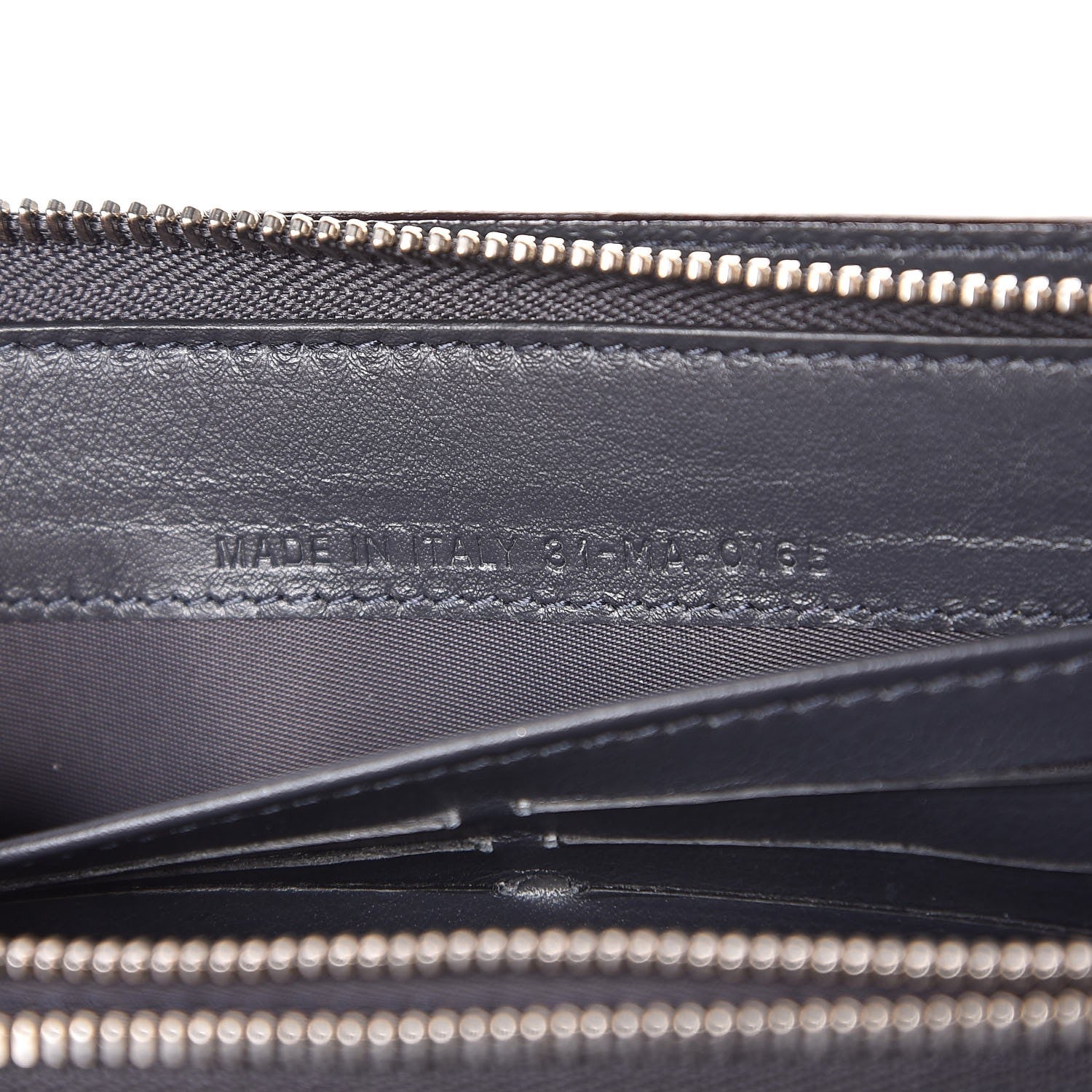 Christian Dior Metallic Bullcalf Diorissimo Voyageur Wallet Silver 7 of 9