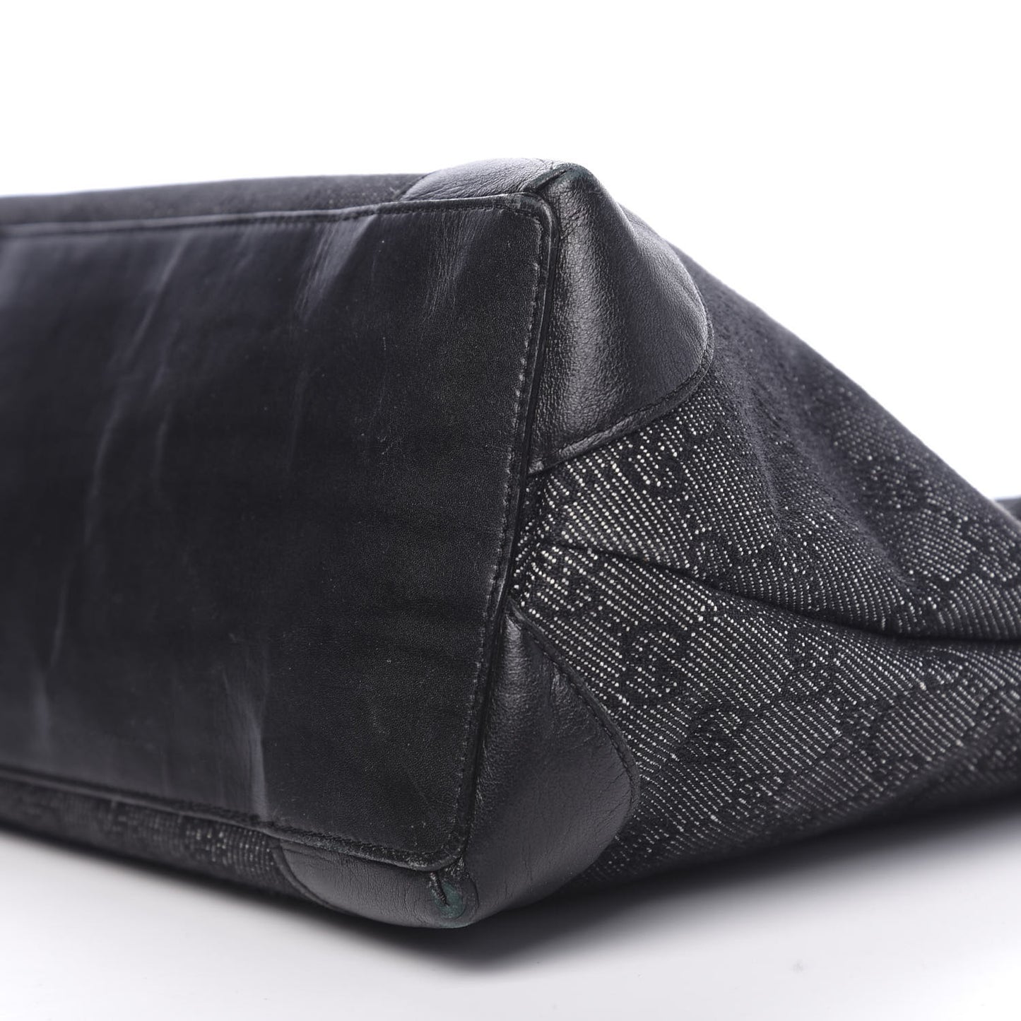 Denim Monogram Tote Black
