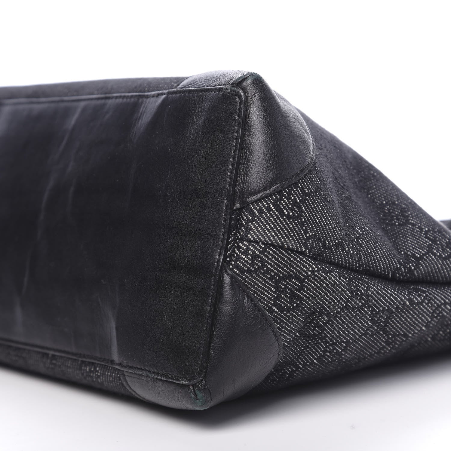 Gucci Denim Monogram Tote Black 10 of 12