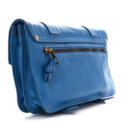 Proenza Schouler Lambskin PS1 Pochette Clutch Blue 3 of 14