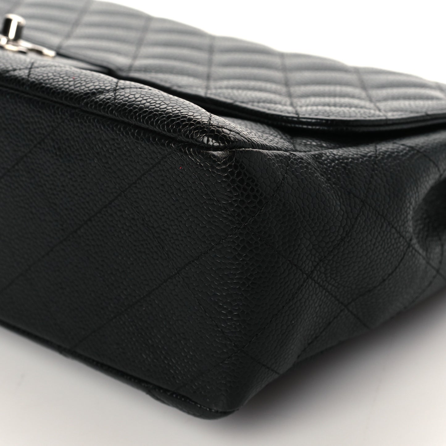 Caviar Quilted Jumbo Single Flap Bijoux Chain Black
