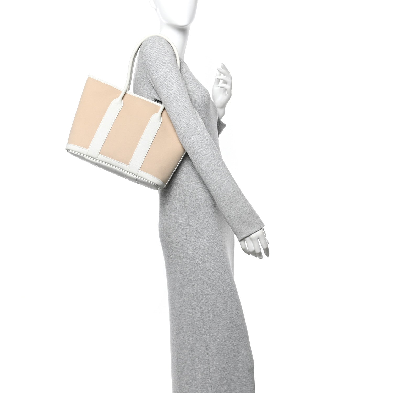 Hermes Buffle Skipper Toile Garden 30 TPM Zip Tote White 2 of 12