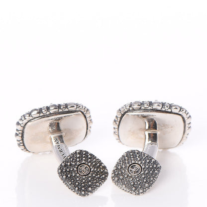 David Yurman Sterling Silver Black Diamond Sea Urchin Cufflinks 5 of 6