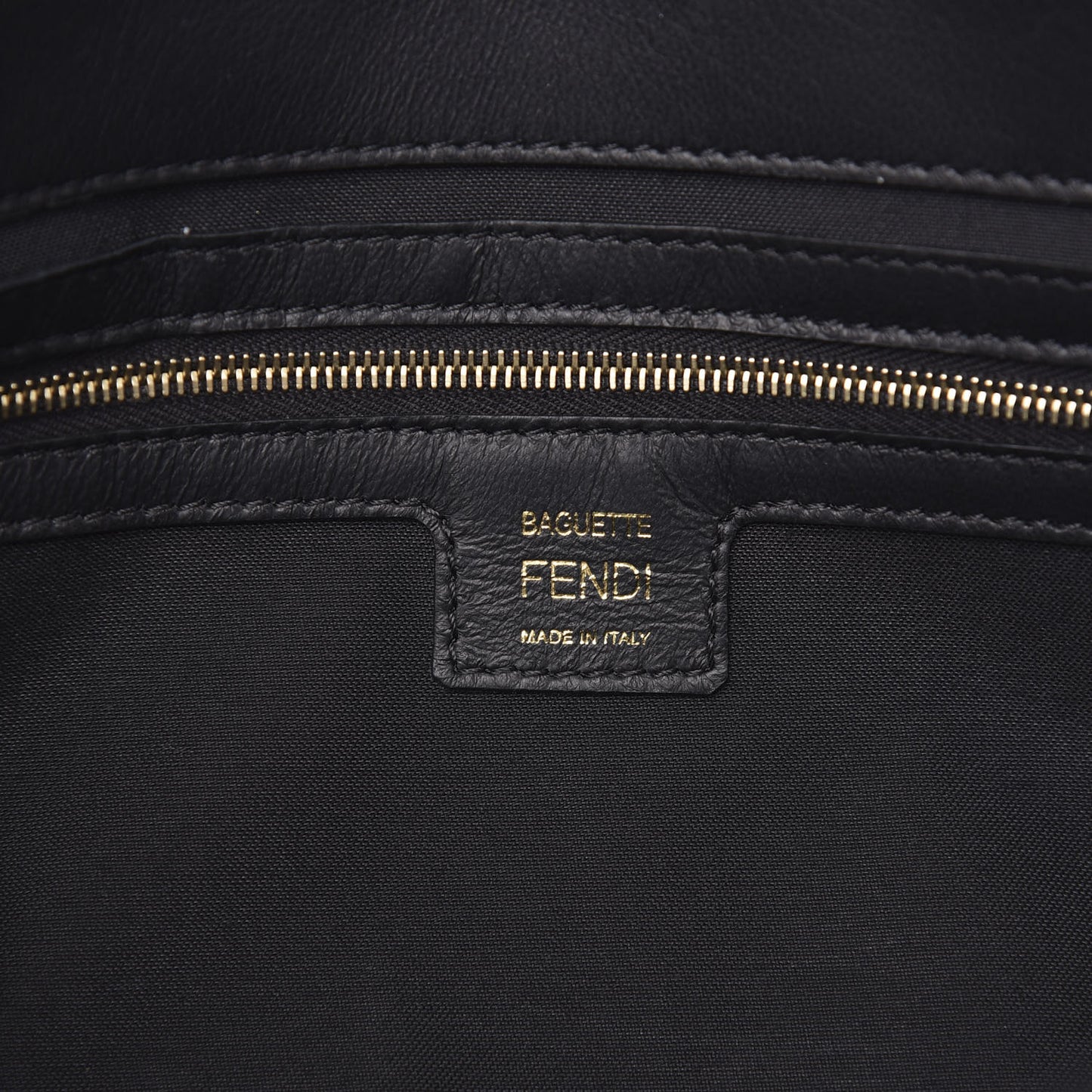 Nappa FF 1974 Embossed Baguette Black
