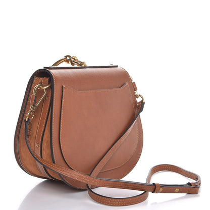 Chloe Calfskin Suede Medium Nile Bracelet Bag Caramel 3 of 6