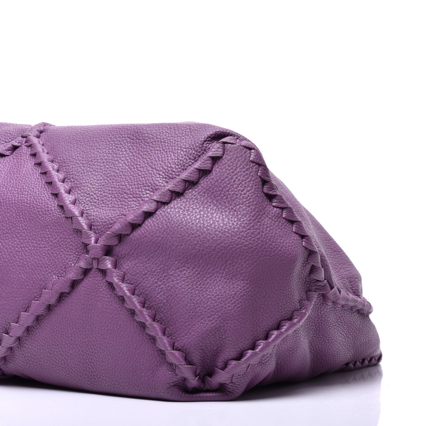 Washed Cervo Deerskin Large Hobo Lilac
