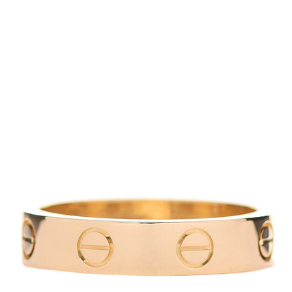 Cartier 18K Yellow Gold Diamond 4mm LOVE Wedding Band Ring 51 5.75 3 of 4