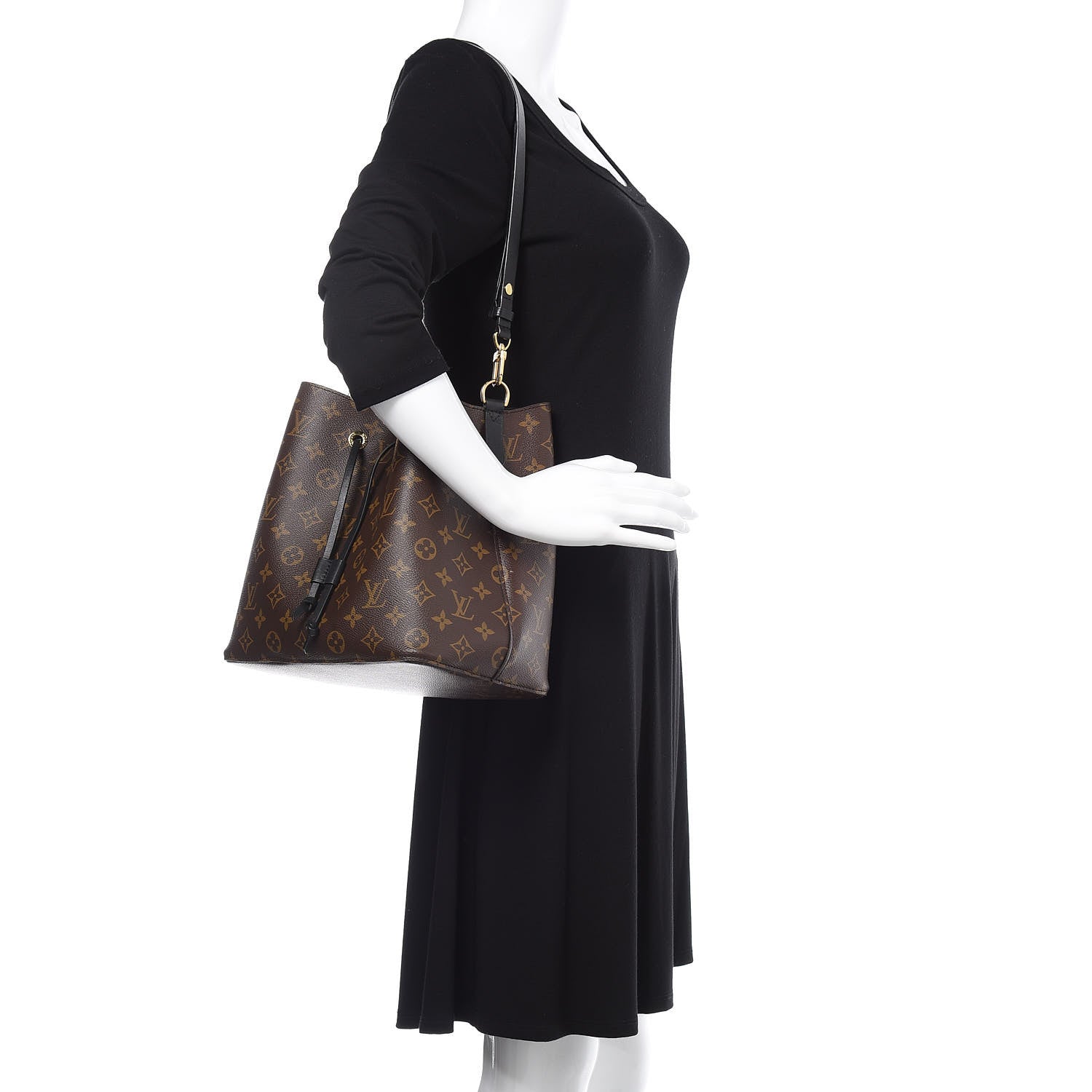Louis Vuitton Monogram Neonoe MM Black 2 of 9