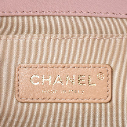 Chanel Lambskin Quilted Medium Chain Detail Boy Flap Light Pink 6 of 18