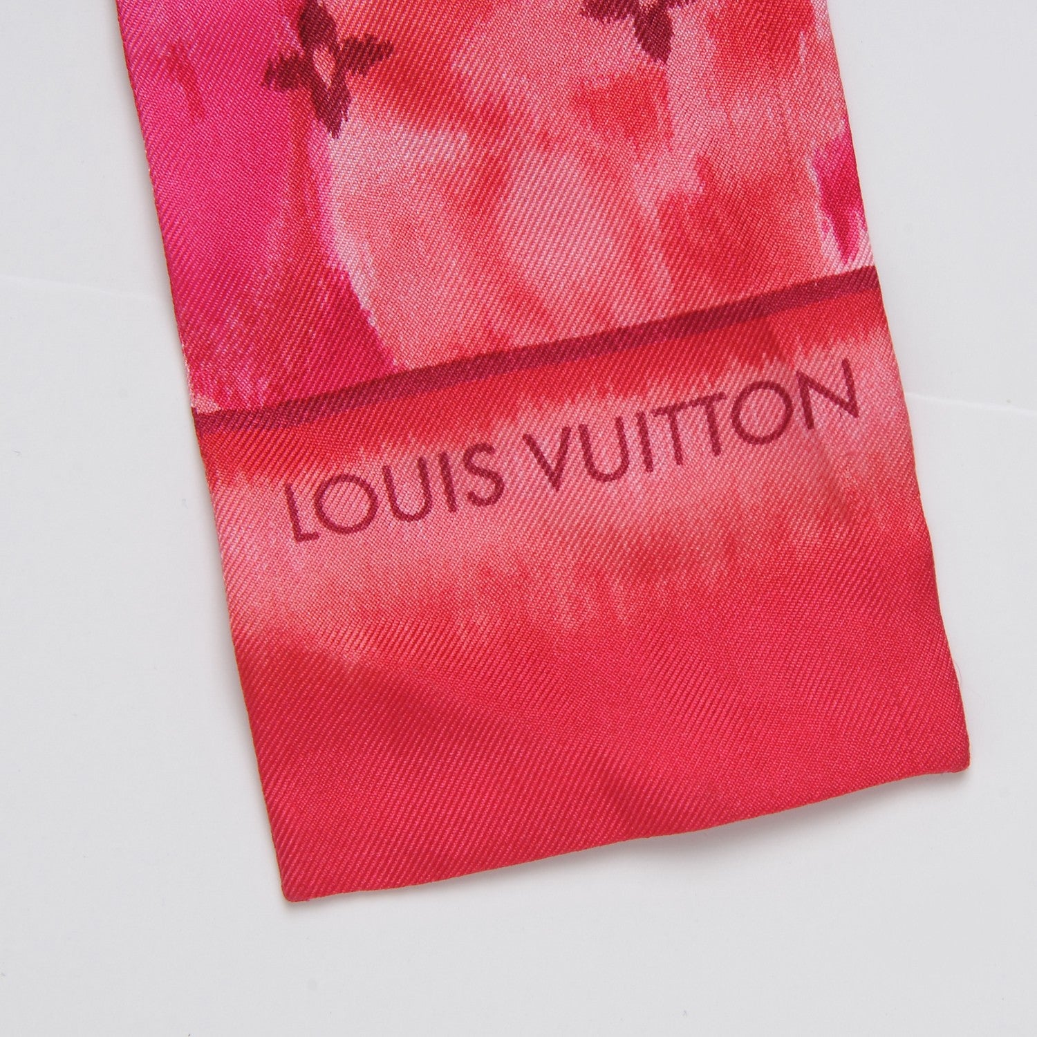 Louis Vuitton Silk Monogram Ikat Summer Bandeau Rose Indien 3 of 5
