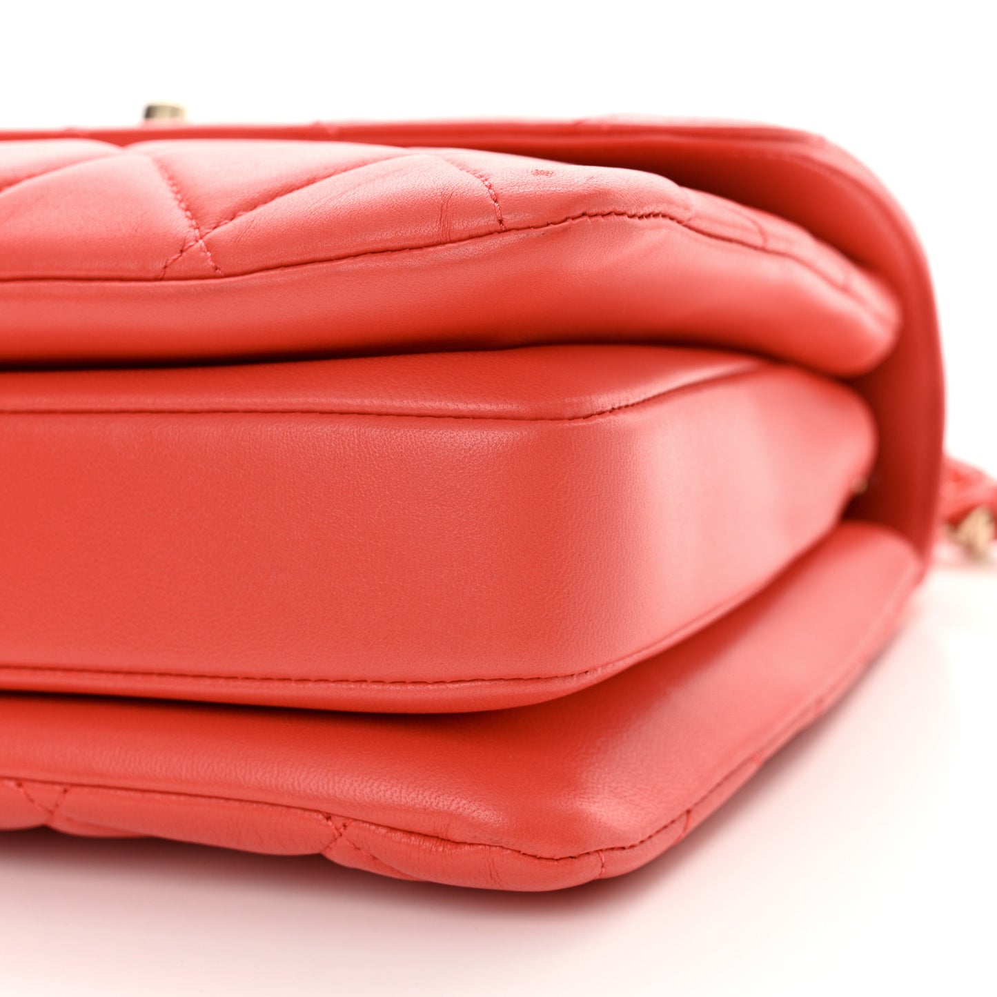 Lambskin Quilted Small Trendy CC Flap Dual Handle Bag Bright Pink