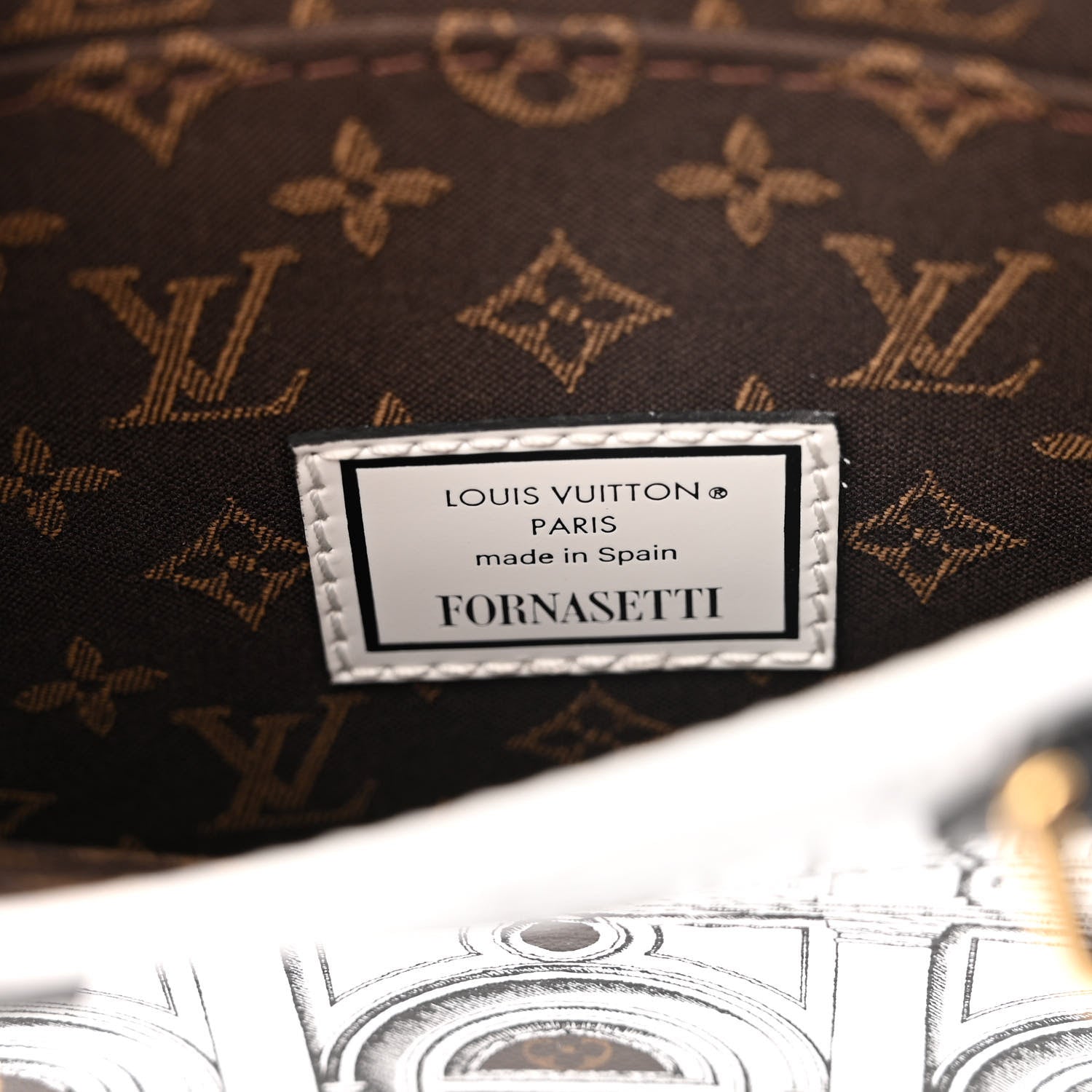 Louis Vuitton X FORNASETTI Calfskin Architettura Petit Sac Plat Black White 6 of 10