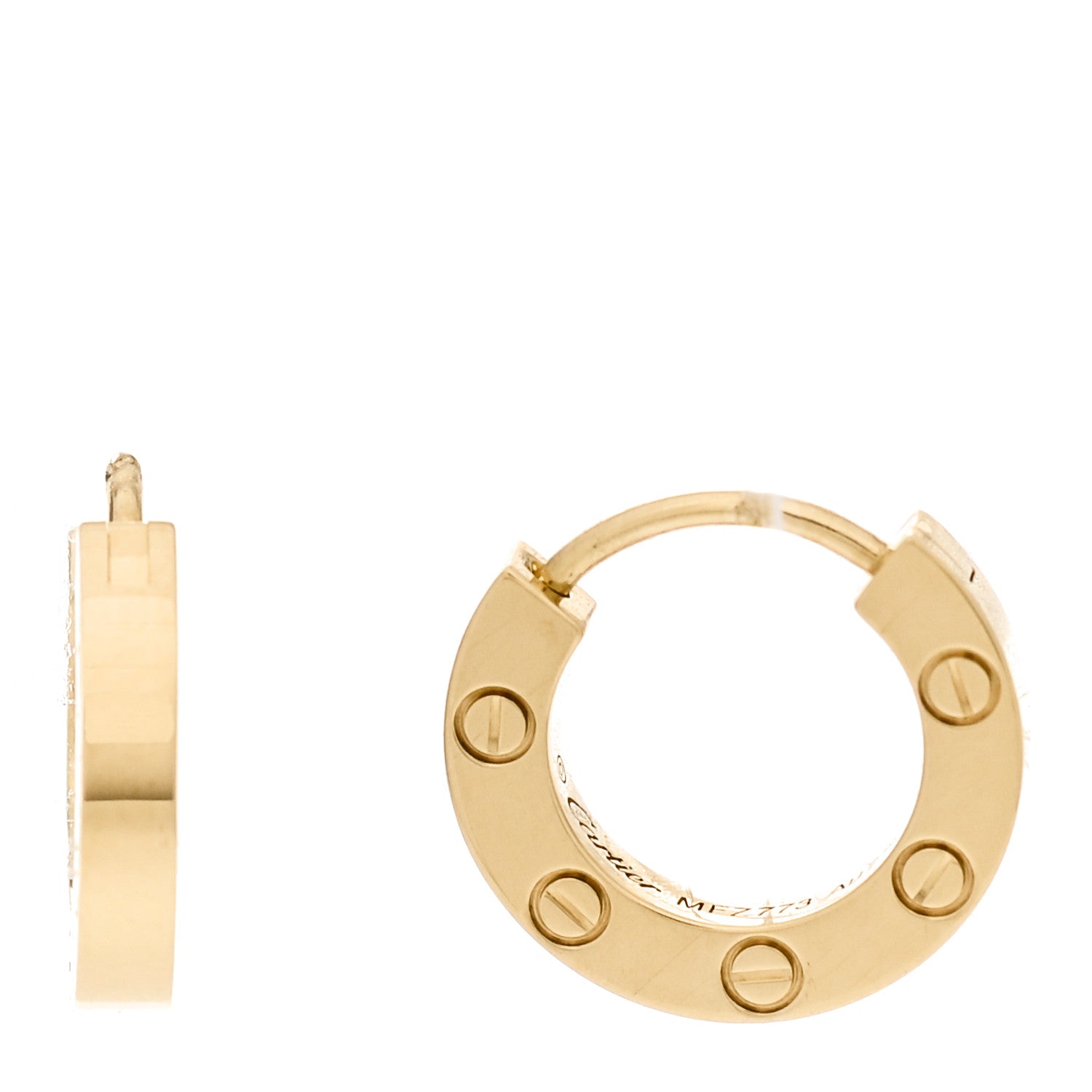 Cartier 18K Yellow Gold LOVE Hoop Earrings 1 of 4
