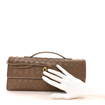Bottega Veneta Nappa Intrecciato Long Andiamo Top Handle Clutch Pinecone 2 of 8