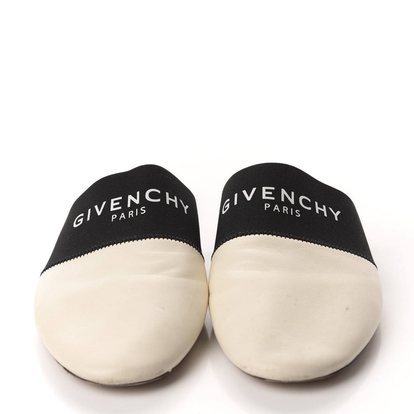 Calfskin Bedford Logo Mule Slides 39 White