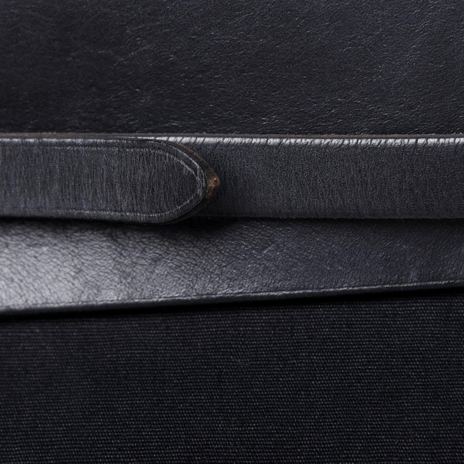 Hermes Toile Vache Calfskin Herbag 39 MM Black 25 of 33