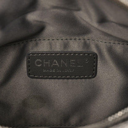 Chanel Metallic Goatskin Quilted Banane Waist Bag Fanny Pack Silver 6 of 13