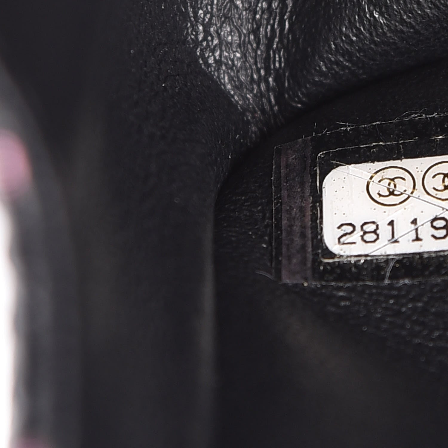 Chanel Calfskin Crocodile Embossed Graffiti 2.55 Mini Cocodile Reissue Flap Black Pink 9 of 10