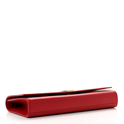 Saint Laurent Smooth Calfskin Classic Monogram Cassandre Clutch Red 4 of 7