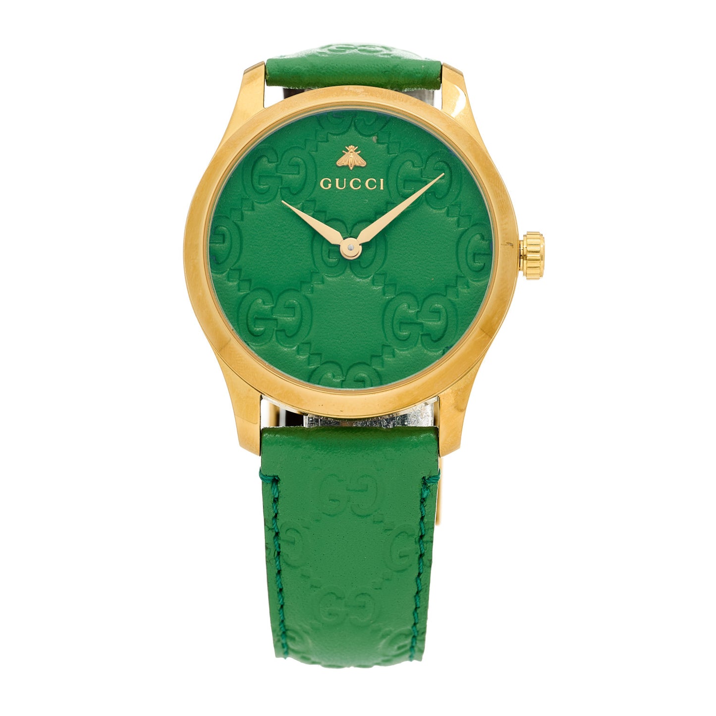 Stainless Steel Calfskin 38mm G-Timeless Quartz Watch Green
