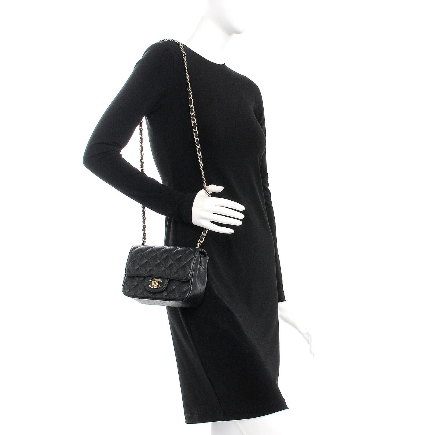 Chanel Caviar Quilted Mini Square Flap Black 2 of 8