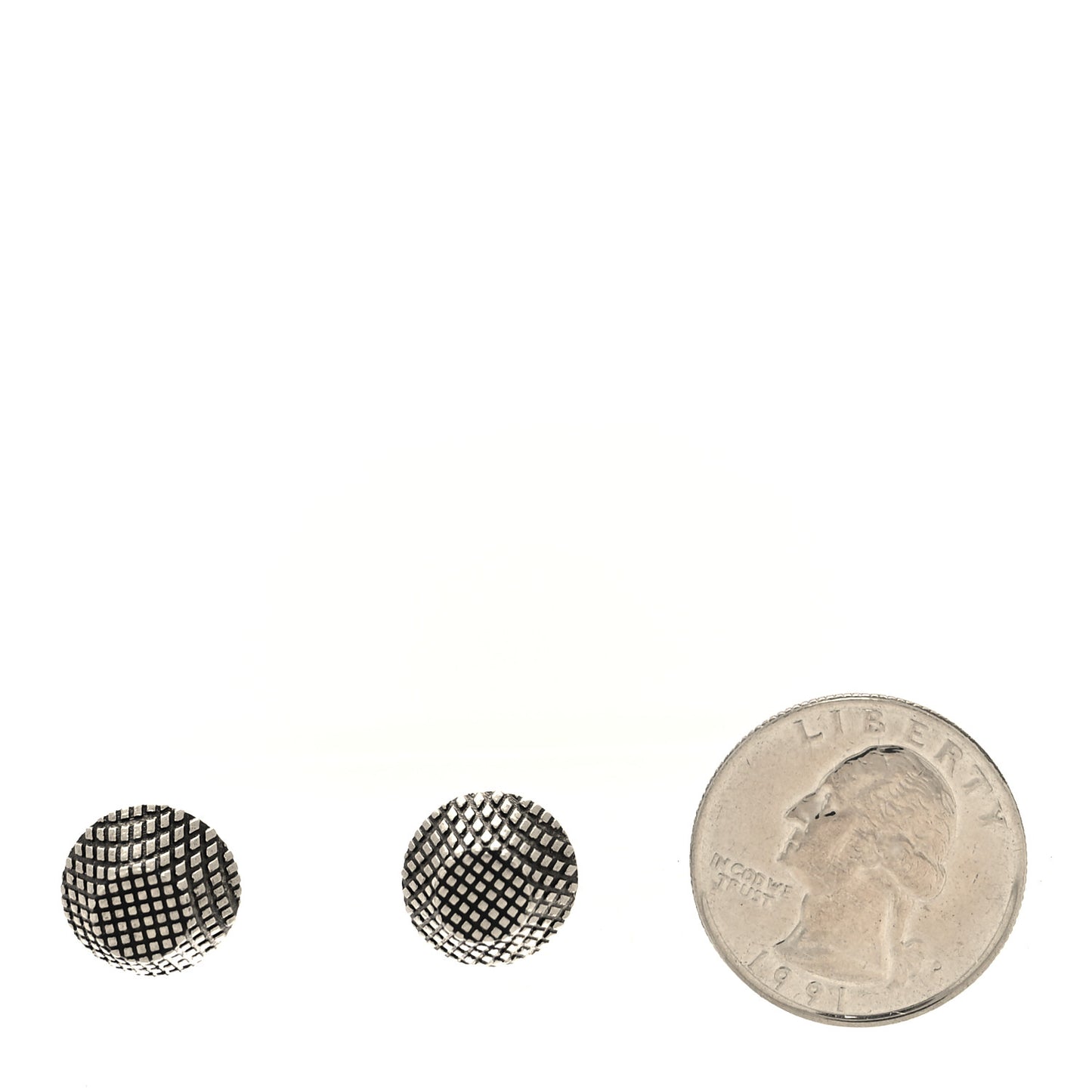 Cagole Stud Earrings Antique Silver