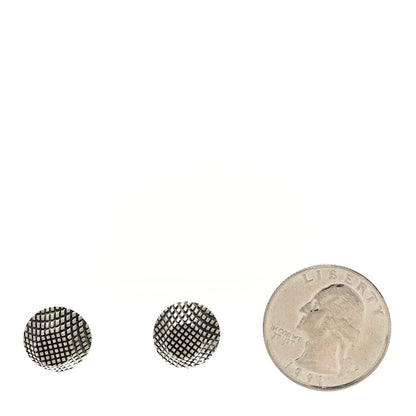 Balenciaga Cagole Stud Earrings Antique Silver 2 of 5