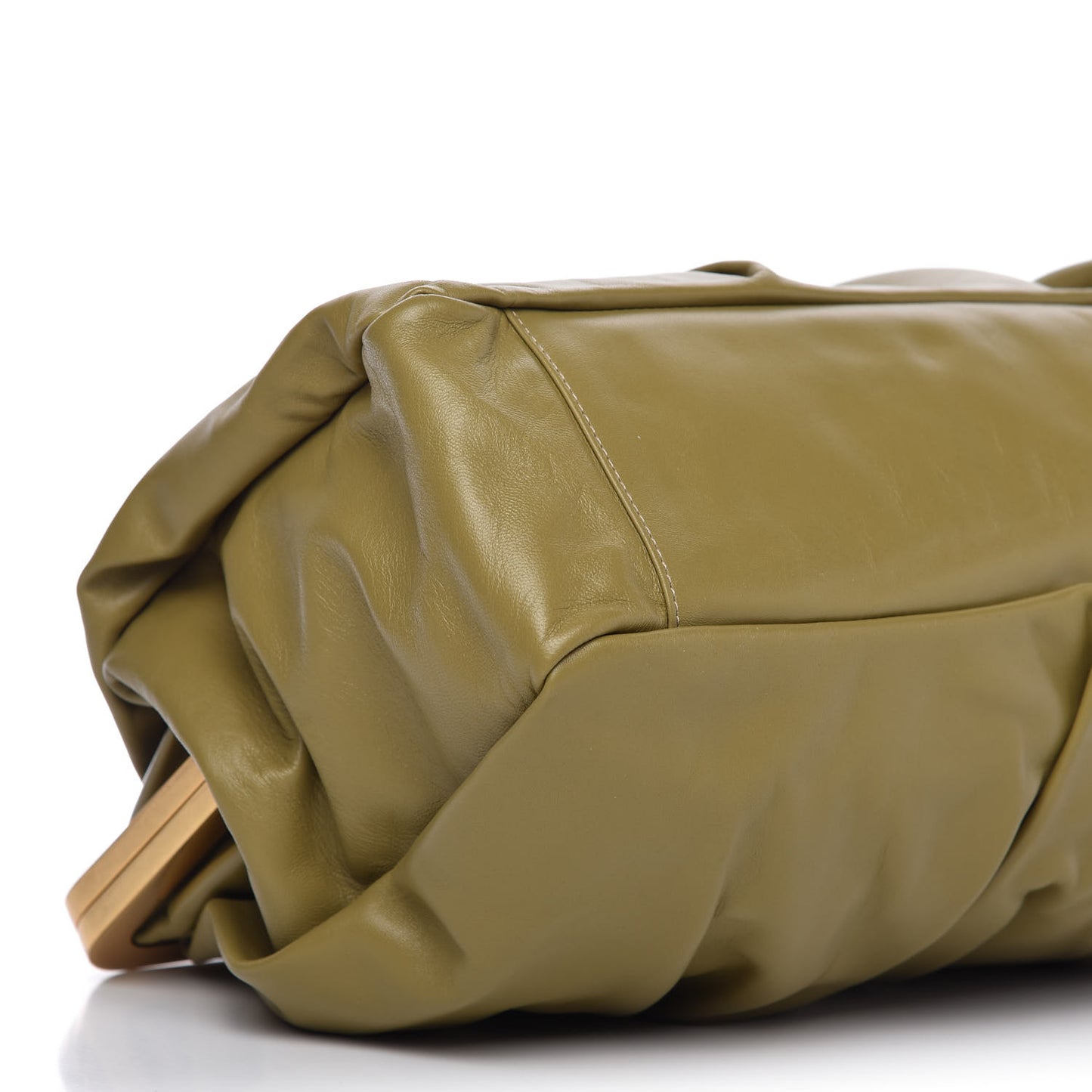 Lambskin Wave Frame Clutch Safari