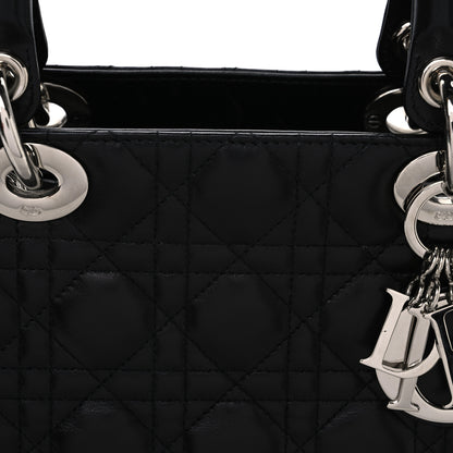 Christian Dior Lambskin Cannage Medium Lady Dior Black 8 of 10