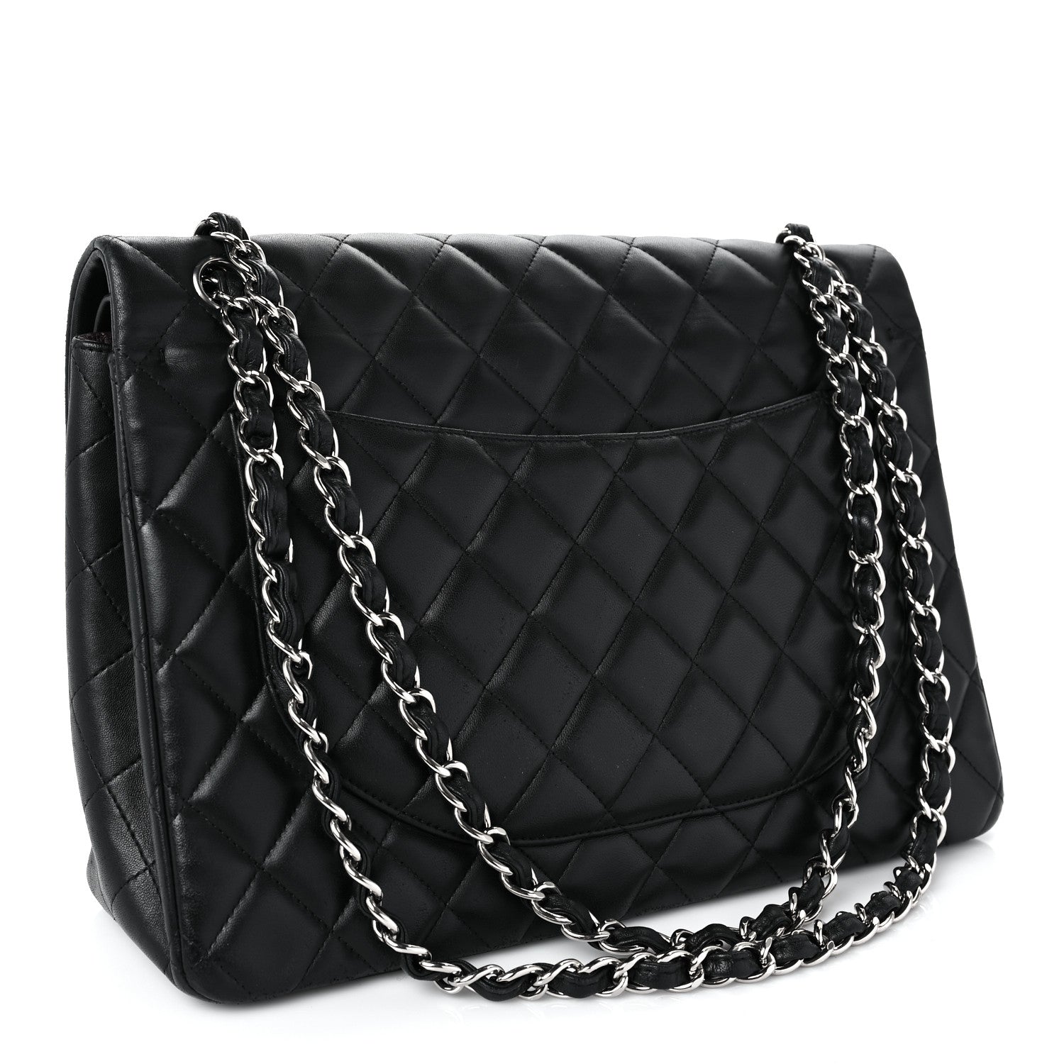 Chanel Lambskin Quilted Maxi Double Flap Black 3 of 9