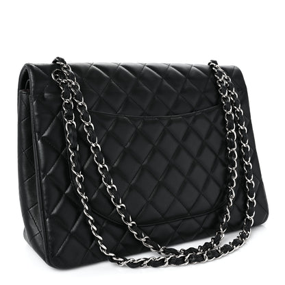 Chanel Lambskin Quilted Maxi Double Flap Black 3 of 9