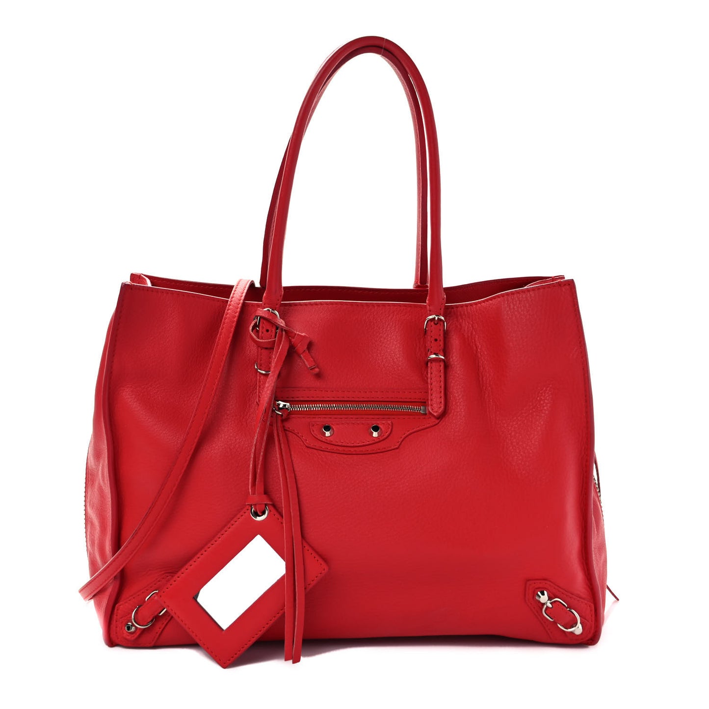 Veau Papier B4 Zip Around Tote Rouge Tango