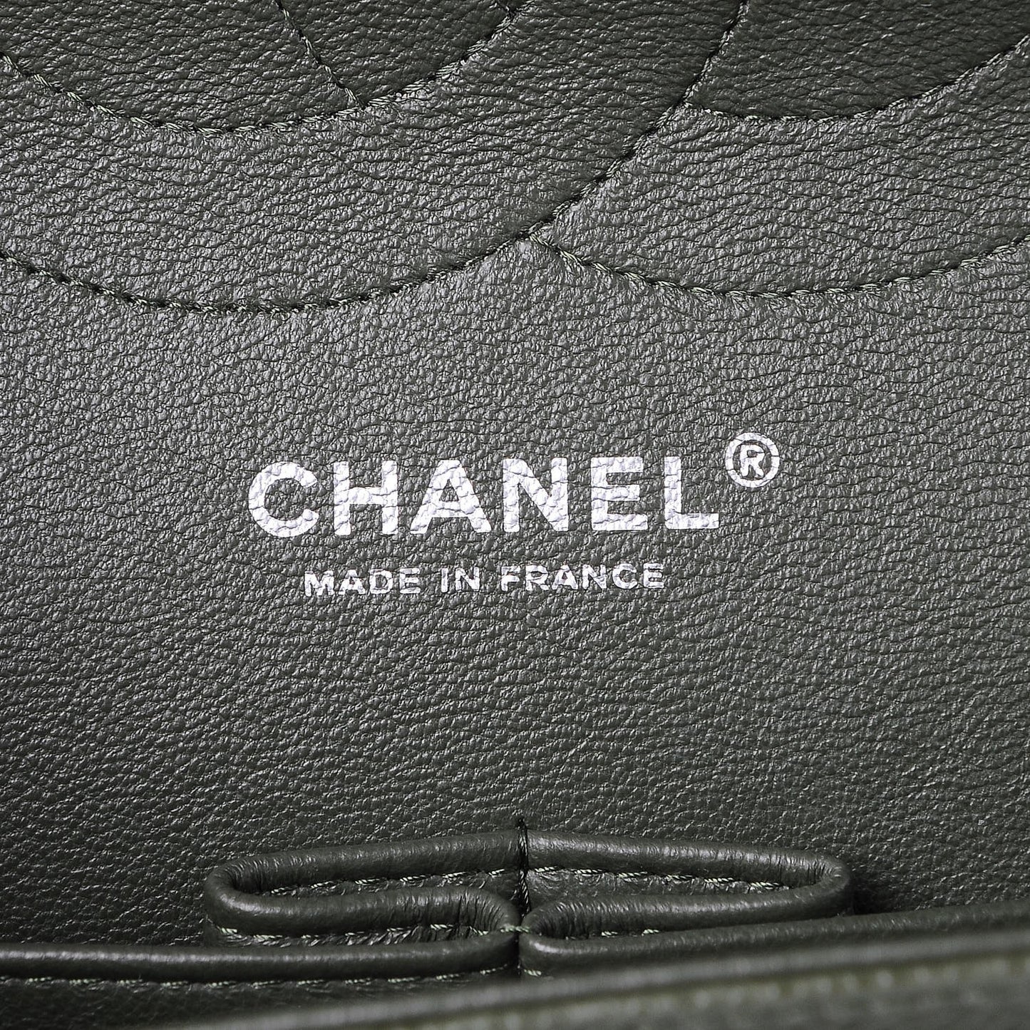 Caviar Quilted Jumbo Double Flap Dark Green
