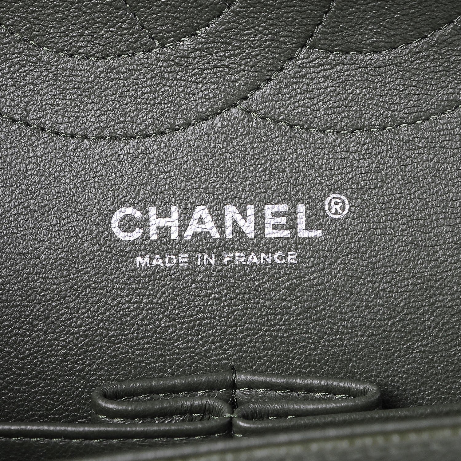 Chanel Caviar Quilted Jumbo Double Flap Dark Green 7 of 9