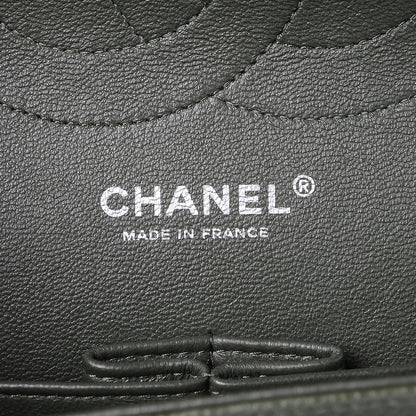 Chanel Caviar Quilted Jumbo Double Flap Dark Green 7 of 9
