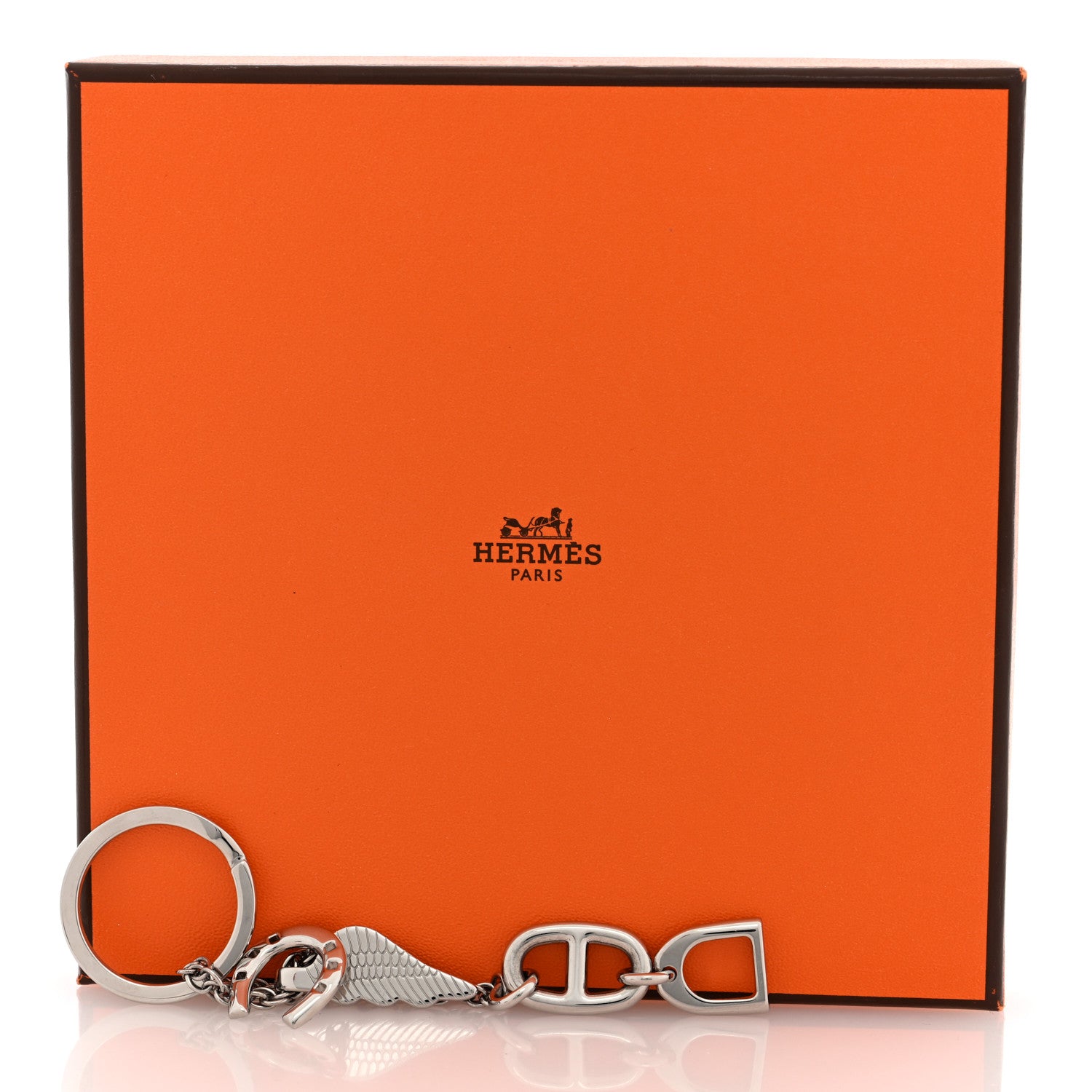 Hermes Palladium Bon Voyage Key Ring 4 of 4