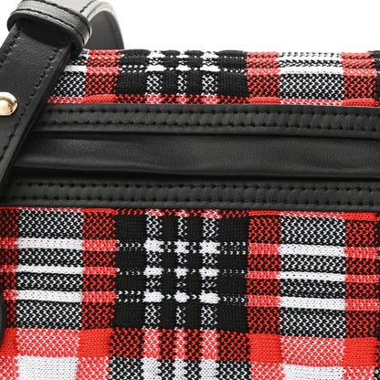 Burberry Knit Tartan Mini Olympia Shoulder Bag Bright Red 7 of 9