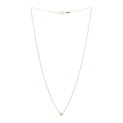 Tiffany 18K Rose Gold Diamond .03ct Elsa Peretti Diamonds by the Yard Pendant Necklace 3 of 4