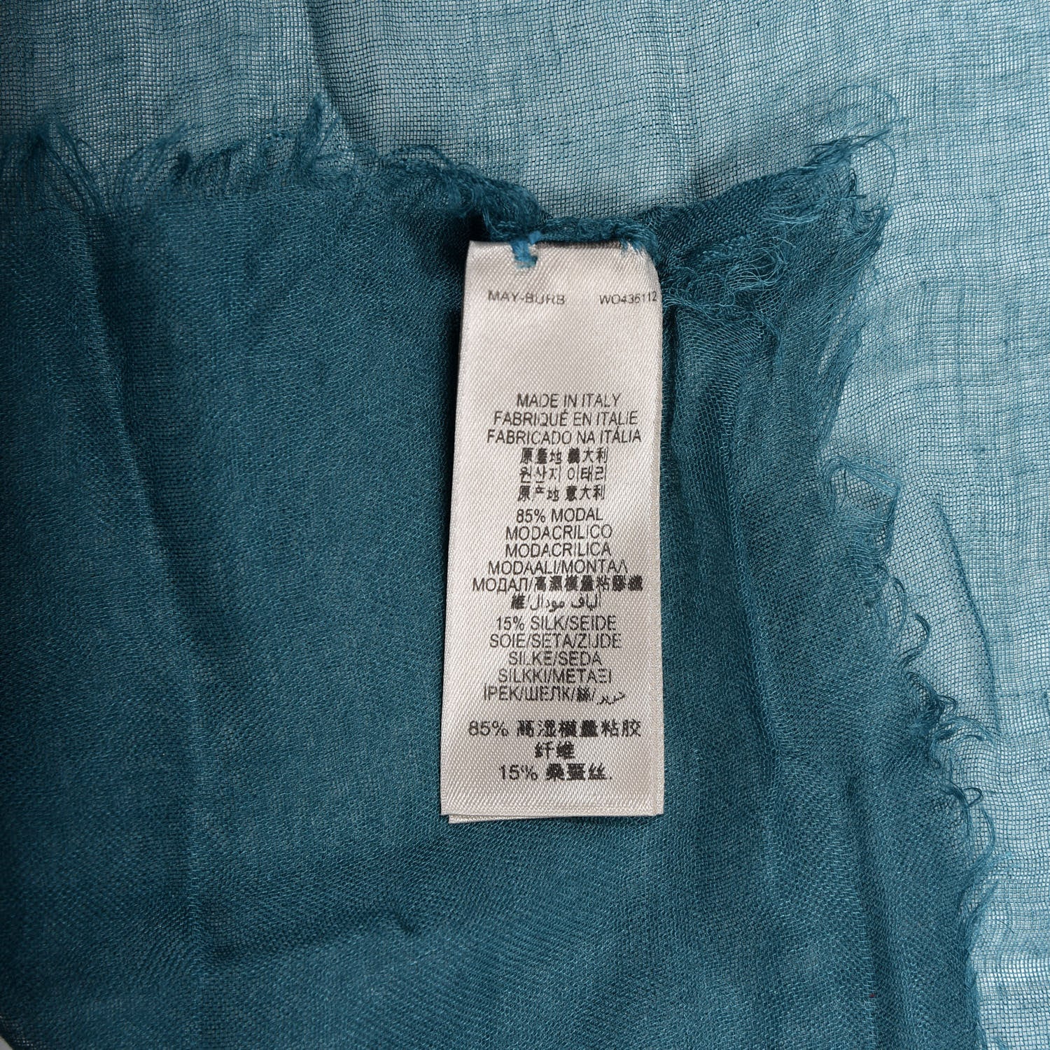 Burberry Silk Modal Logo Print Scarf 5 of 5