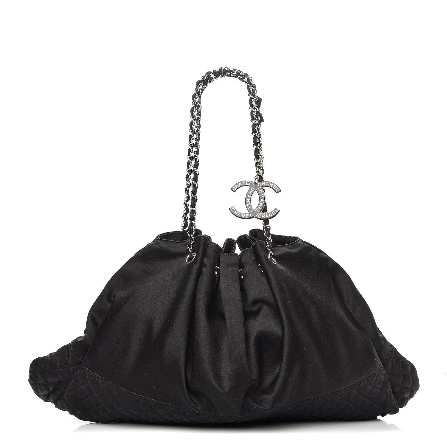 Chanel Satin Melrose Hobo Black 1 of 8