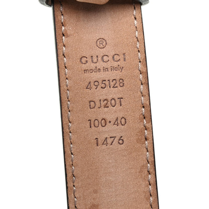 Gucci Calfskin Framed Double G Belt 100 40 Black 3 of 6