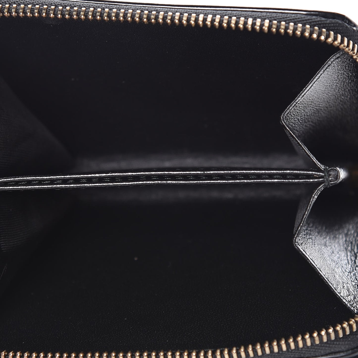 Patent Studded Diorama Small Wallet Black