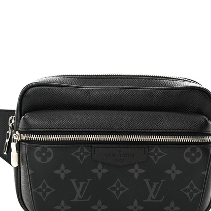 Louis Vuitton LOUIS VUITTON Taiga Monogram Outdoor Bumbag Black 7 of 9