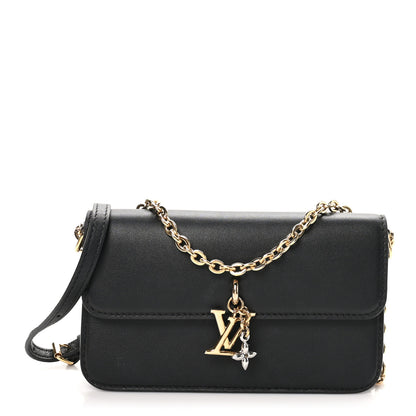 Louis Vuitton Calfskin LV Bloom Wallet On Chain Black 1 of 9
