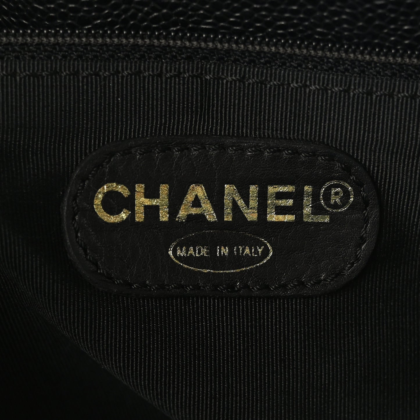 Caviar Large CC Shoulder Bag Black